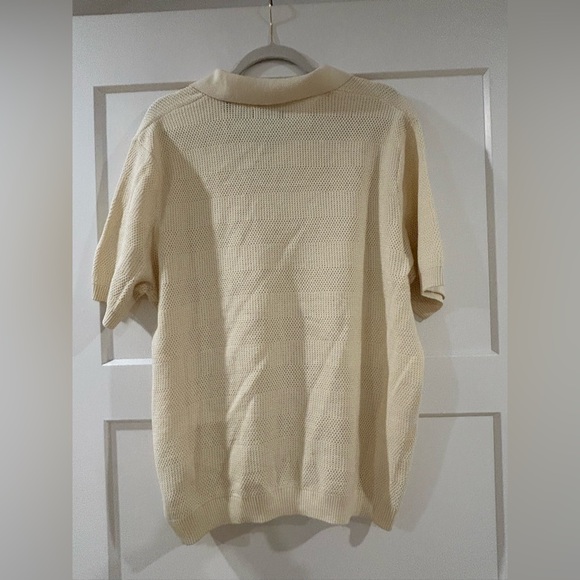 Gant Short sleeved cream Polo knit Size Large - Picture 7 of 7
